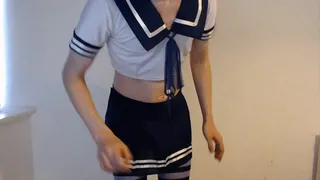 100x spanks in cock cage and schoolgirl uniform