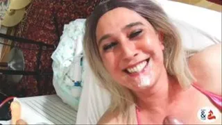 Anal missionary and cum on face