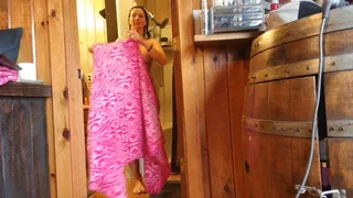 dripping wet sexy milf towel tease