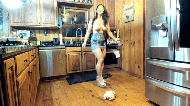 stomping meat therapy in wedges topless