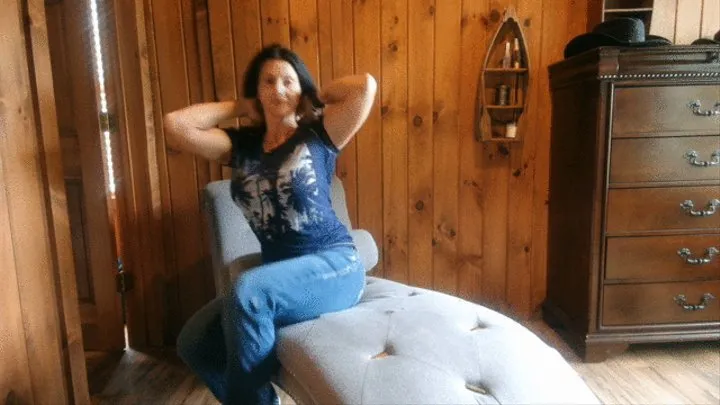 horny shirt ripping milf in jeans and keds