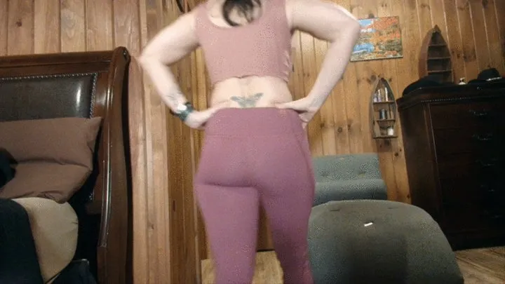 big mean balloon pop stepmom in yoga pants