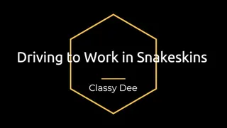 Driving to Work in Snakeskins