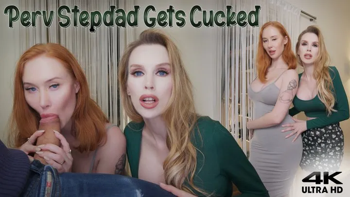 Step-Dad Get Cucked By Cheat Hotwife & Step-Daughter