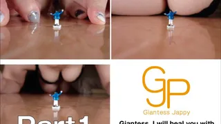 Giantess I will heal you with my nipples as you run away P1