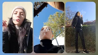 Outdoor smoking compilation #1 : Miss Sara