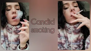 Candid smoking