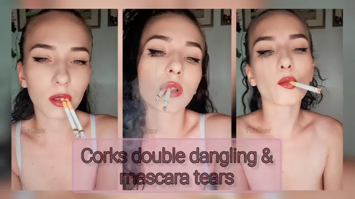 Corks double dangling and mascara tears