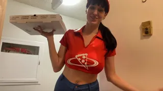 Oily Cheesy Feet Pizza Delivery Girl