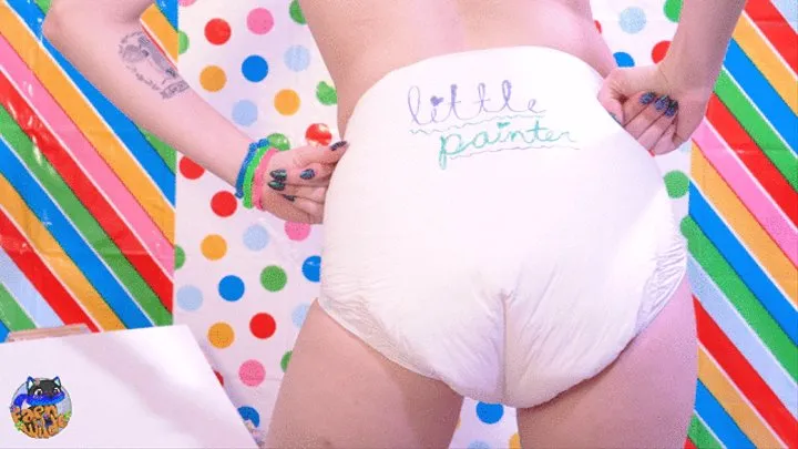 Finger Painting Using My Diaper and Feet