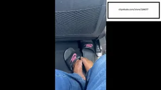 Nicole itches feet while in the uber