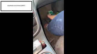 Delicious Itching and Flaking Feet in car