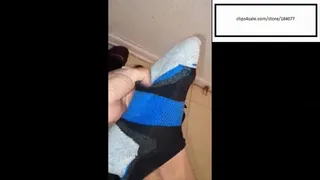 Kristi Hot Blue Grey Black Socks