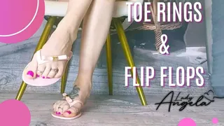 SILENT SEDUCTION feet, foot tattoo, toe rings &flip flops