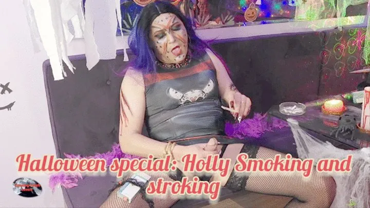 Halloween special Holly Smoking and stroking - SFL177