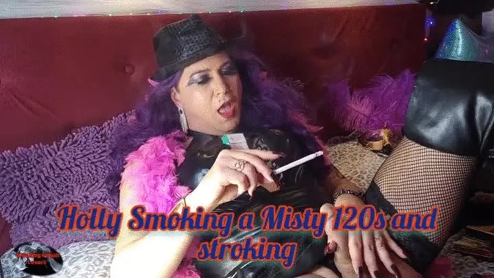 Holly Smoking a Misty 120s and stroking - SFL110
