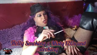 Holly Smoking a Misty 120s and stroking - SFL110