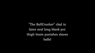 Mistress decides to own slaves balls!