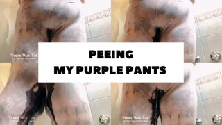 SSBBW PEEING PURPLE PANTS