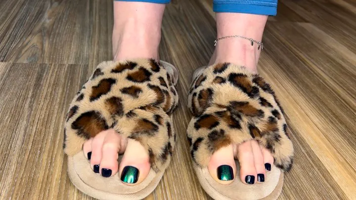 Fuzzy Slippers Tease