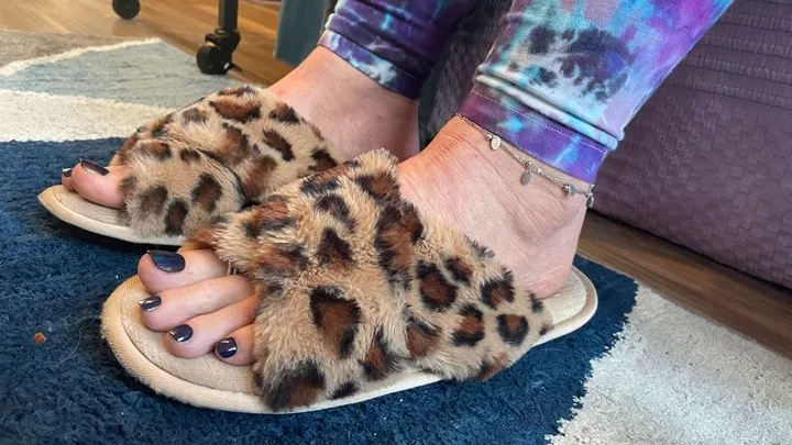 Leopard Print Slippers Tease PART 1