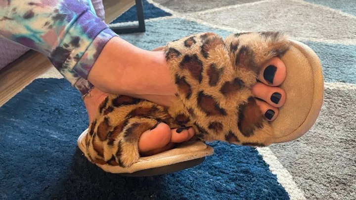 Leopard Print Slippers Tease PART 2