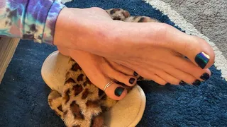 Leopard Print Slippers Tease PART 3