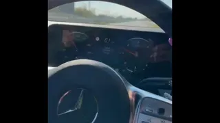 MissFairyFeet drives her step-father's mercedes cla at high speed