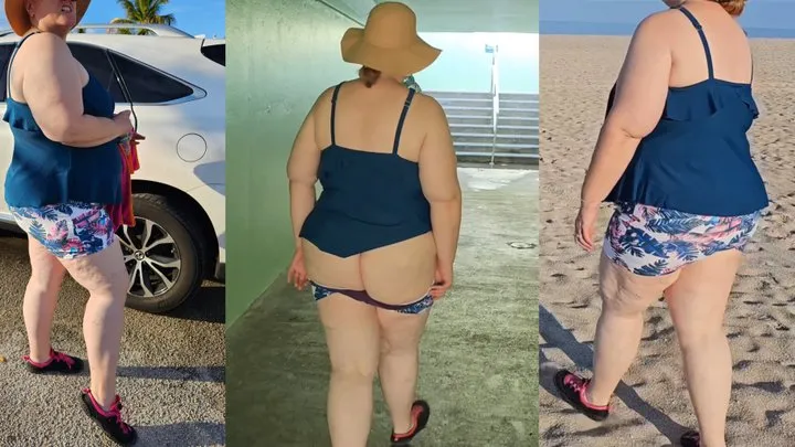 BBW - Pawg milf flaunting big booty at the beach - kinky BBW SSBBW POV worship (big butt, big booty, big ass, huge ass, big tits, big boobs, massive ass)