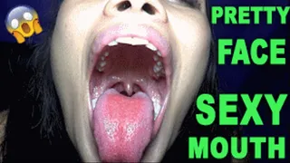 MOUTH FETISH UVULA 2211128VIO VIOLET VERY PRETTY MODEL MOUTH