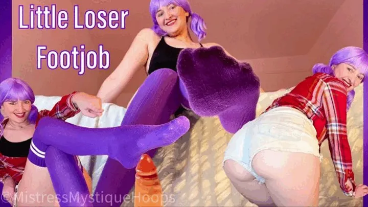 Little Loser Footjob - Foot Humiliation and Female Domination with Femdom Brat Mistress Mystique