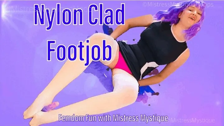 Nylon Clad Footjob