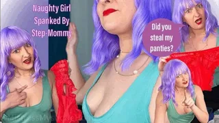 Naughty Girl Spanked By Step-Mommy - Punished when caught stealing her panties - OTK Spanking Femdom POV with Mistress Mystique