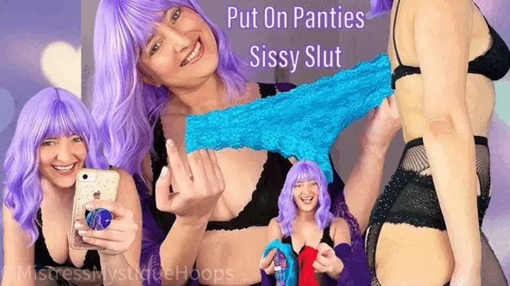 Put On Panties Sissy Slut - Try on panties Mistress bought you - Feminization and Sissification Humiliation Femdom POV with Mistress Mystique