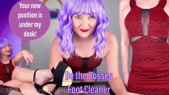 Be the Bosses Foot Cleaner - Femdom POV Foot Domination & Foot Worship with Mistress Mystique