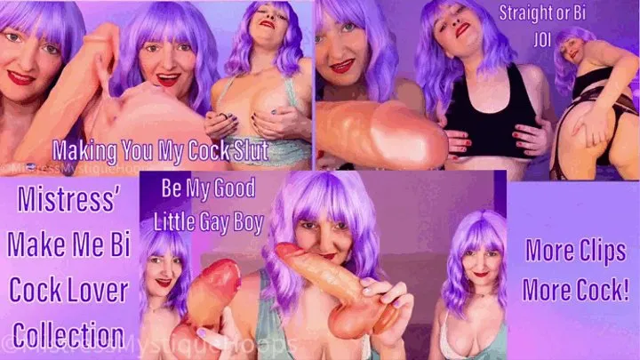 Mistress' Make Me Bi Cock Lover Collection - Bisexual Encouragement Jerk Off Instructions with Femdom Brat Mistress Mystique
