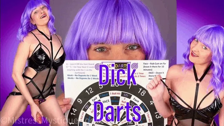 Dick Darts - Interactive JOI Game, Masturbation Instructions & Submissive Task with Femdom Brat Mistress Mystique