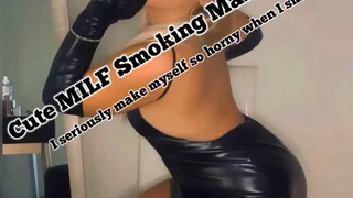 I seriously make myself so horny when I smoke cigarettes and Marlboro Reds are like old school for me so smoky in Marlboro red and a cigarette holder all dressed up just makes me crazy for myself