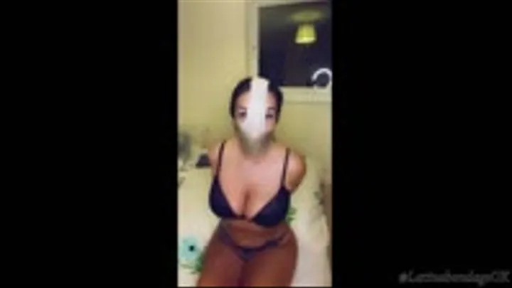 Latina gagged with panties and taped with a wrap gag!