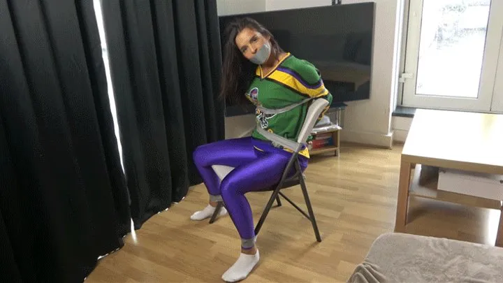 Latina in: Hockey Team Member Taped Up to a Chair and Tape Gagged!