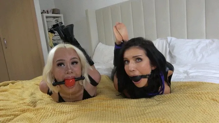 Lilly and Tatti's Halloween Heist Gone Wrong: Bound, Ballgagged, and Hogtied Intrigue!