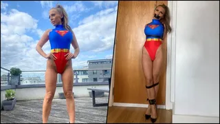 Emma's Halloween Nightmare: Superwoman Bound and Tapegagged in Inescapable Belt Bondage!