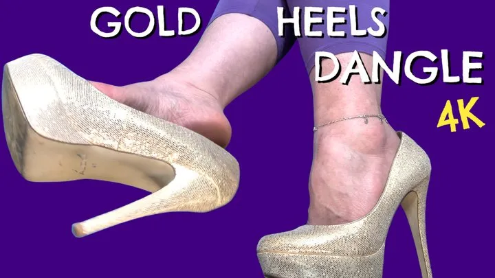 Gold High Heels Dangle DANGLING in