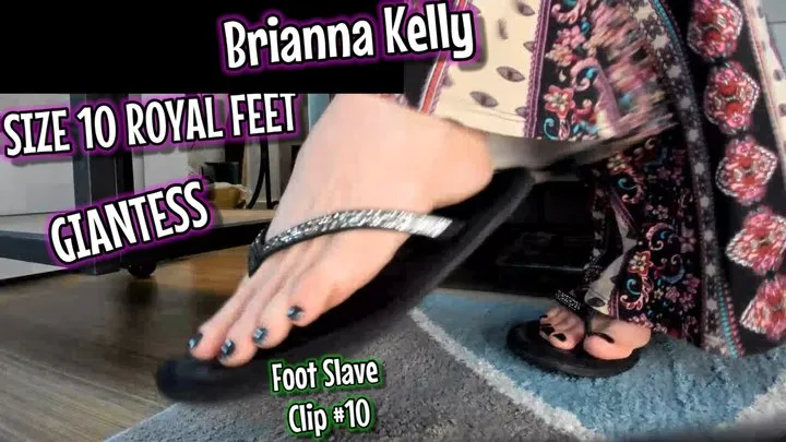 #10 Brianna Kelly Size 10 Royal Feet in Flip-Flops (no sound)