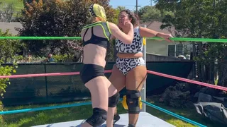 Nadia Stinkfaces Masked Wrestler