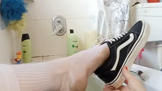 Soaking wet Sneakers and socks
