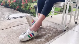 Extreme Shoeplay in Sneakers with Peds and Barefoot