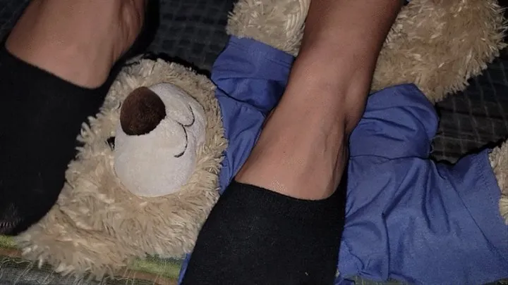 Teddy Bear Smelling April Feet