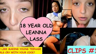 RARE Leanna Lass 18 year old girl slowly sensually sucks cock POV talks dirty to old man cries when she deepthroats CLIPS #1-3