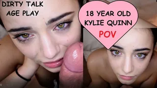 Kylie Quinn cute EIGHTEEN YEAR OLD GIRL gives eye watering tear inducing deepthroat blowjob to dirty old man she just met CLIPS #1-3